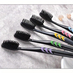 10pcs Bamboo Charcoal Soft Bristle Toothbrushes