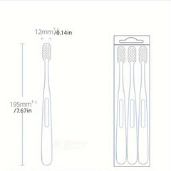 3pcs Soft Bristles Adult Toothbrush Family Size