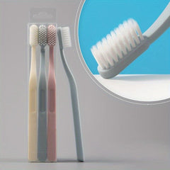 3pcs Soft Bristles Adult Toothbrush Family Size