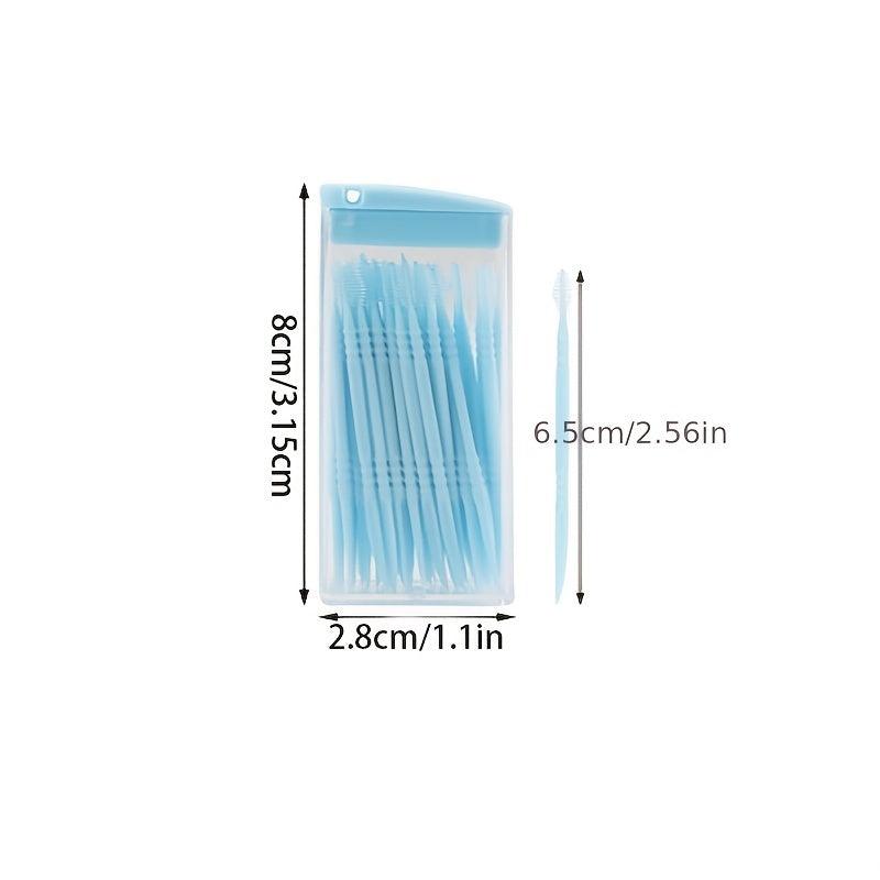 Portable Plastic Cleaning Toothpick Travel Double Floss Dental Stick