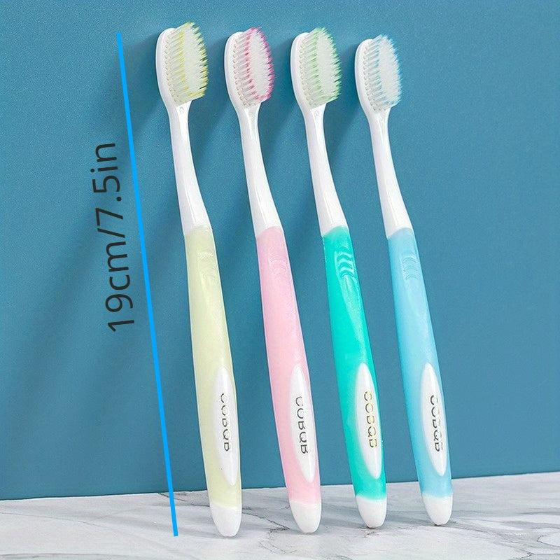 4pcs Portable Folding Toothbrush Soft Bristle Travel Camping Business Trip
