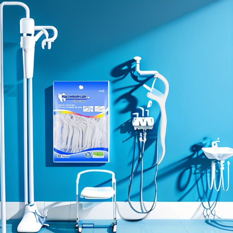 Dental Floss Picks 30pcs High Strength Plastic Deep Cleaning Tools