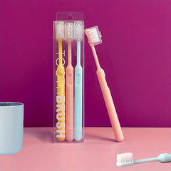 3pcs Plastic Portable Manual Toothbrush for Bathroom