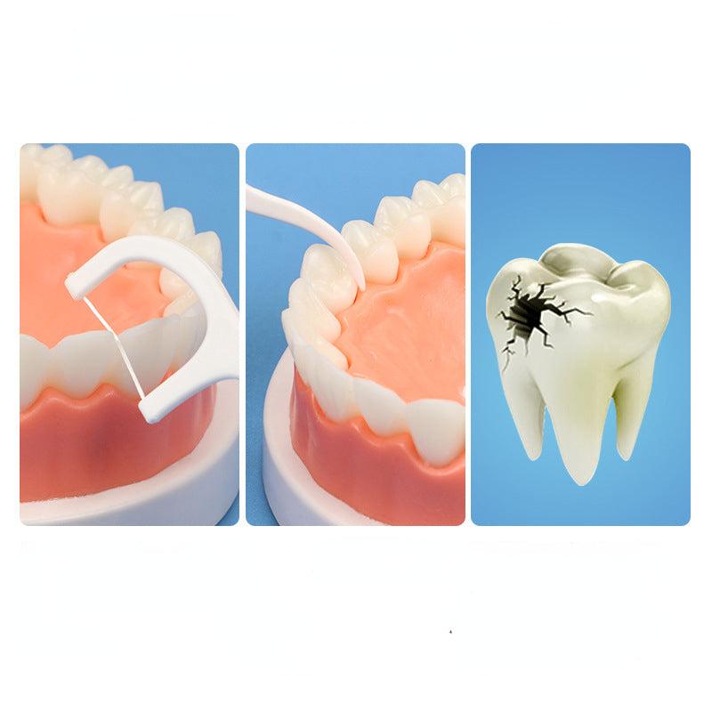 50pcs Polymer Fine Smooth Dental Floss Stick Plastic Floss Pick
