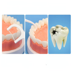 50pcs Polymer Fine Smooth Dental Floss Stick Plastic Floss Pick