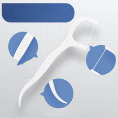 50pcs Polymer Fine Smooth Dental Floss Stick Plastic Floss Pick
