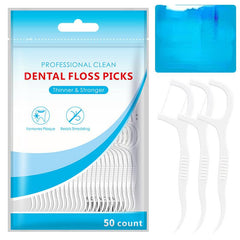 50pcs Polymer Fine Smooth Dental Floss Stick Plastic Floss Pick