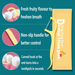 30pcs Fruit Flavored Dental Floss in Independent Packaging