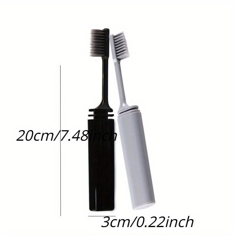 Folding Bamboo Charcoal Toothbrush Soft Bristle Travel Supplies