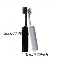 Folding Bamboo Charcoal Toothbrush Soft Bristle Travel Supplies