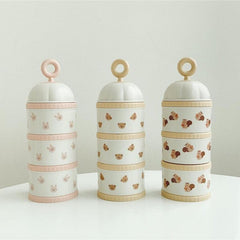 Little Bear Olive Tulip Fashionable Three Layer Storage Box