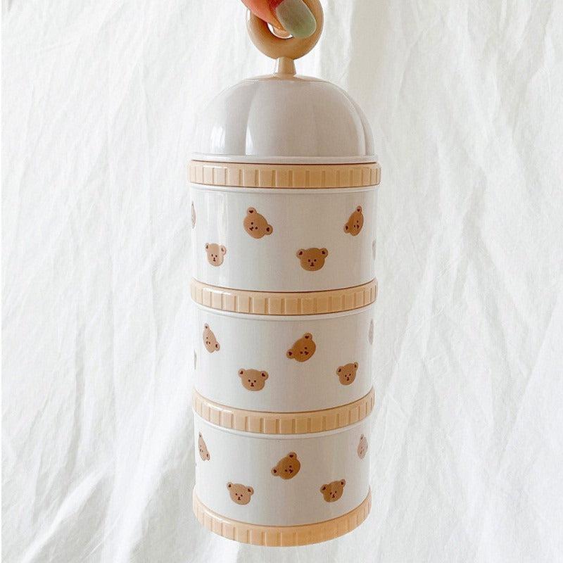 Little Bear Olive Tulip Fashionable Three Layer Storage Box