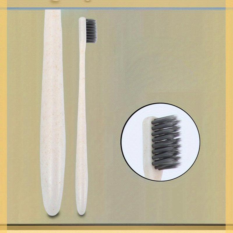 Wheat Straw Toothbrush Soft Bristle Bamboo Charcoal Adult Toothbrush