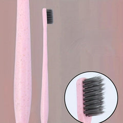 Wheat Straw Toothbrush Soft Bristle Bamboo Charcoal Adult Toothbrush