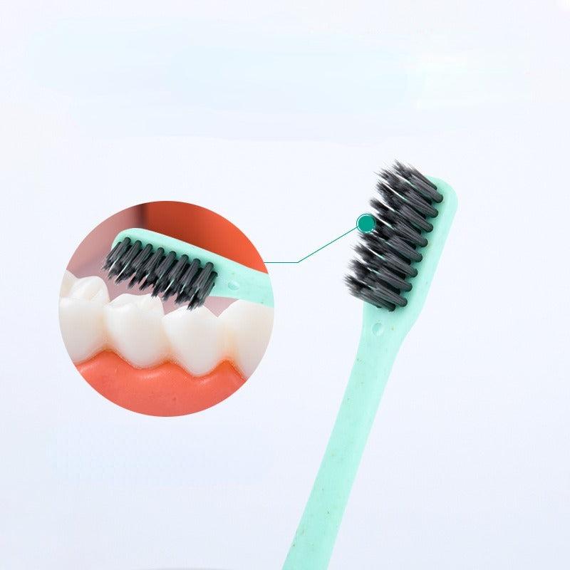 Wheat Straw Toothbrush Soft Bristle Bamboo Charcoal Adult Toothbrush