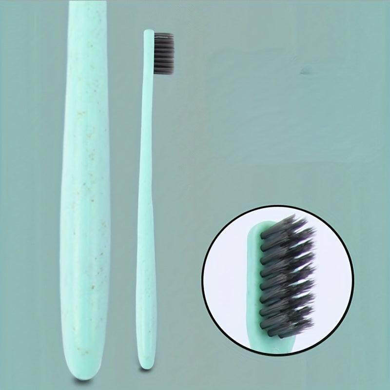 Wheat Straw Toothbrush Soft Bristle Bamboo Charcoal Adult Toothbrush
