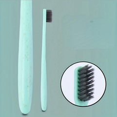 Wheat Straw Toothbrush Soft Bristle Bamboo Charcoal Adult Toothbrush