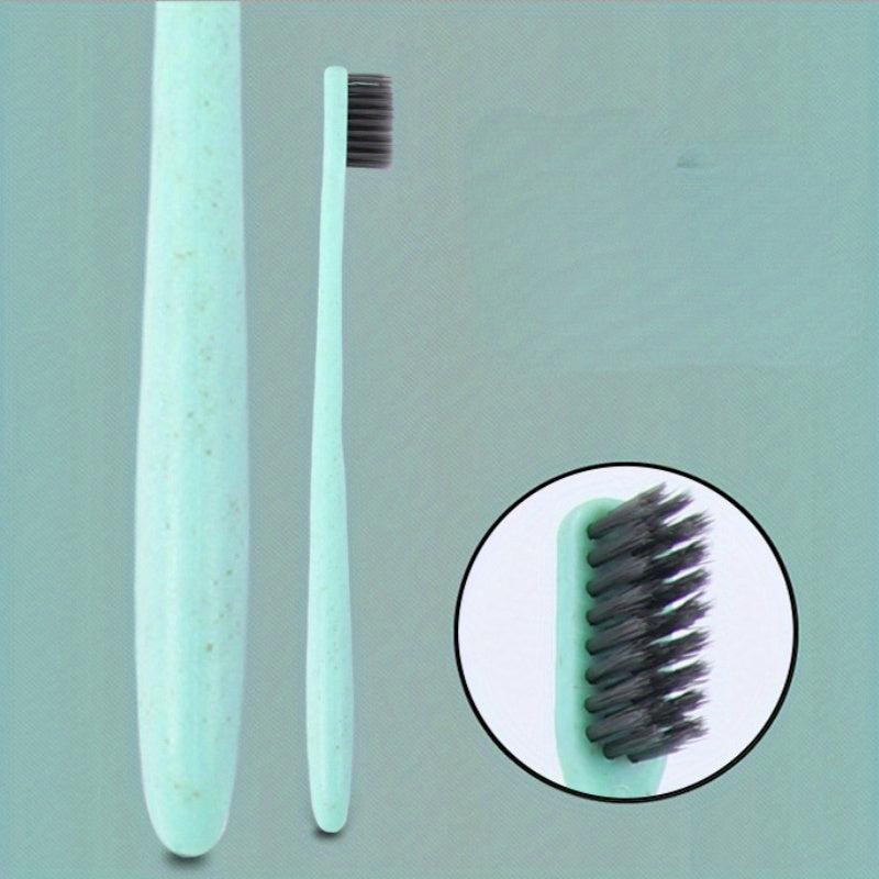 Wheat Straw Toothbrush Soft Bristle Bamboo Charcoal Adult Toothbrush