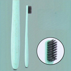 Wheat Straw Toothbrush Soft Bristle Bamboo Charcoal Adult Toothbrush