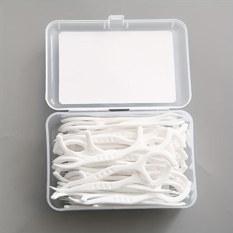 Disposable Ultra Fine Dental Floss Sticks 50 Pieces Box Packed