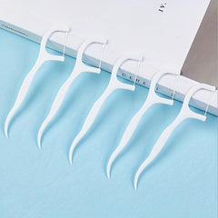 Disposable Ultra Fine Dental Floss Sticks 50 Pieces Box Packed