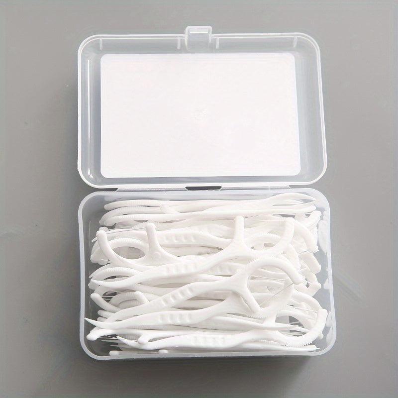 Disposable Ultra Fine Dental Floss Sticks 50 Pieces Box Packed