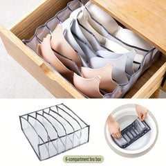 6-Grid Bra Drawer Organizers Underwear Wardrobe Divider