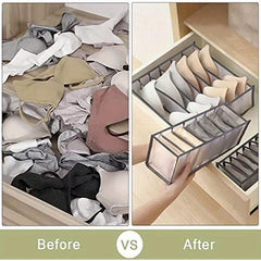 6-Grid Bra Drawer Organizers Underwear Wardrobe Divider