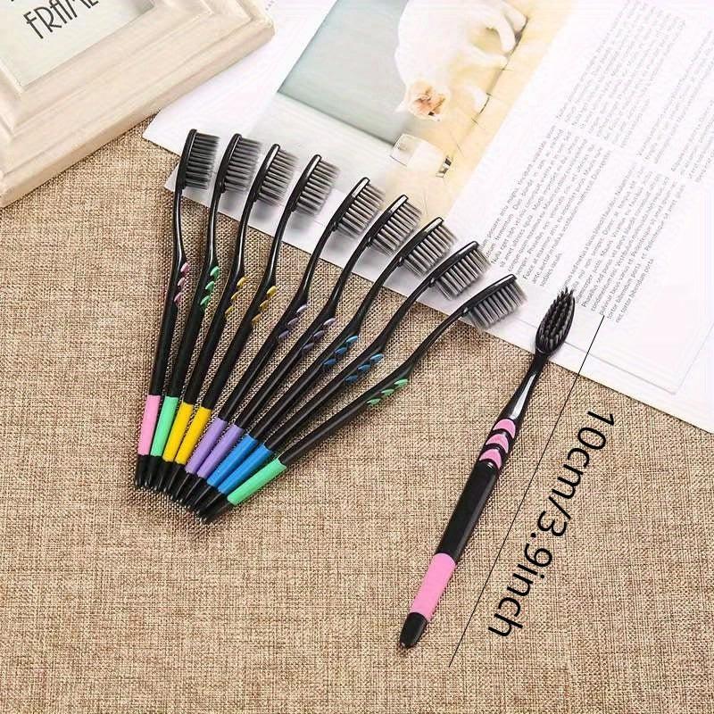 10pcs Ultra Soft Charcoal Toothbrush Set