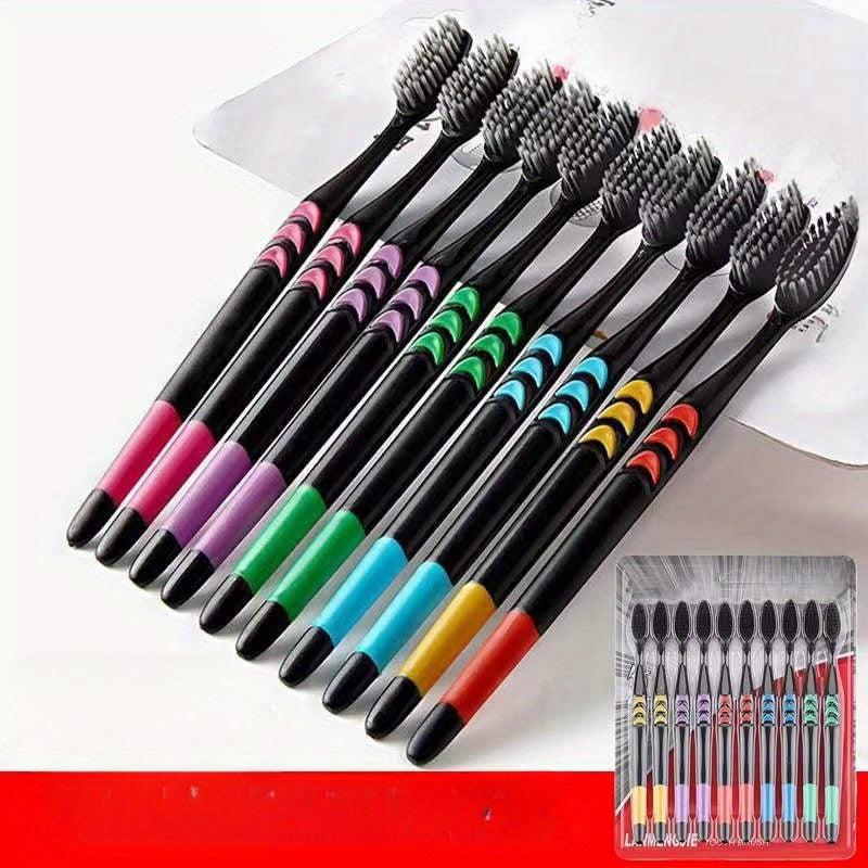 10pcs Ultra Soft Charcoal Toothbrush Set
