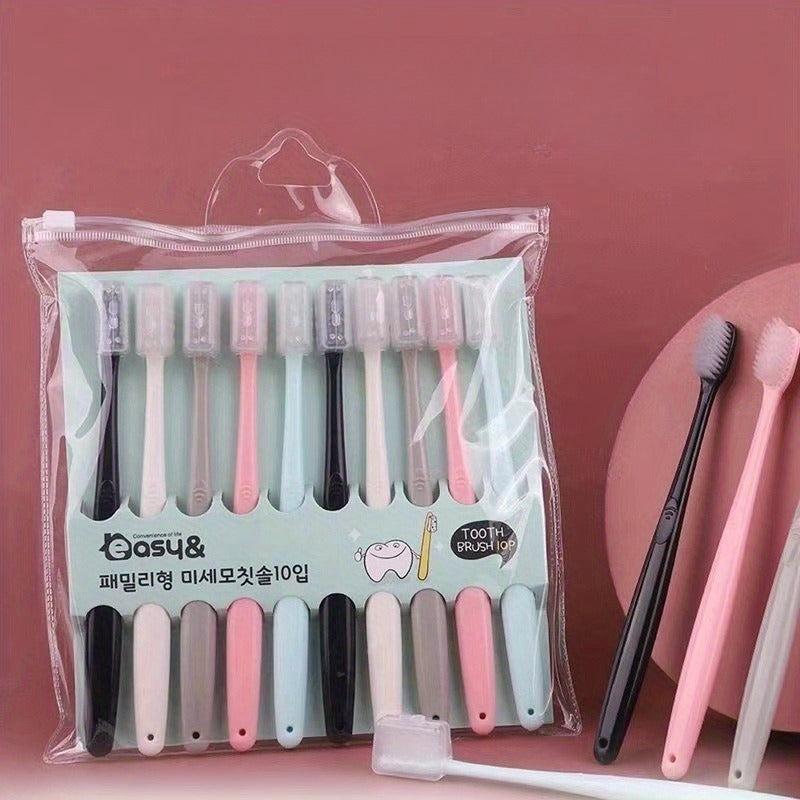 10pcs Ice Cream Toothbrush Soft Hair Adult Soft Toothbrush