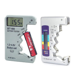 Digital Tester for AA AAA 9V 1.5V Button Cell Capacity LCD Display