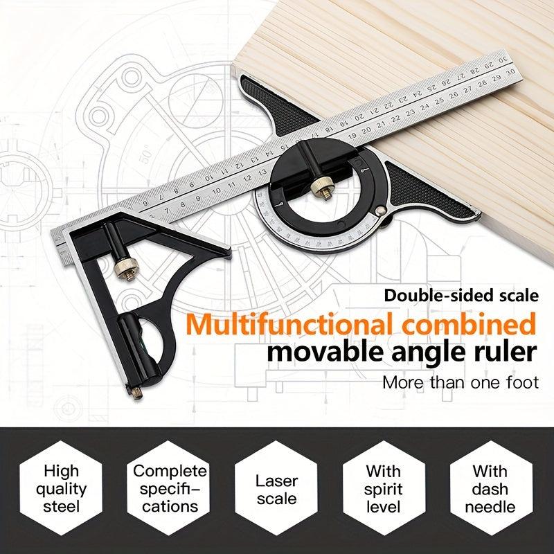 Adjustable Combination Square 300mm Engineer Measuring Tool