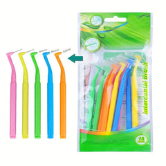 10pcs Mixed Size Dental Floss Brushes - Meet Your Different Needs