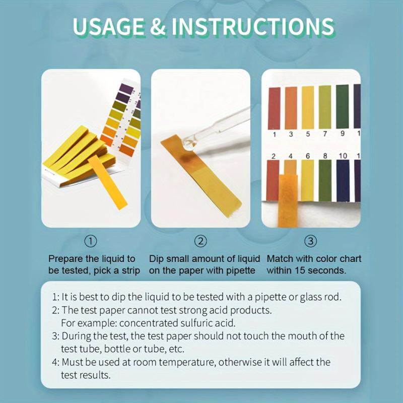 PH 1-14 Test Paper with Storage Box for Experiments