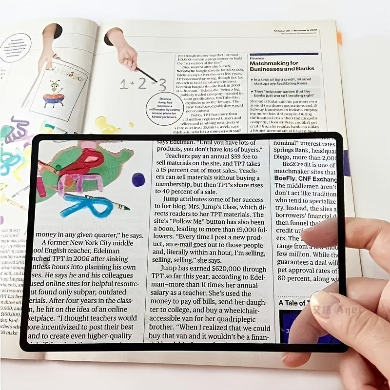A4 Handheld Magnifier Ultra Thin Reading Magnifying Glass