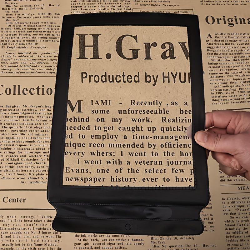 A4 Handheld Magnifier Ultra Thin Reading Magnifying Glass