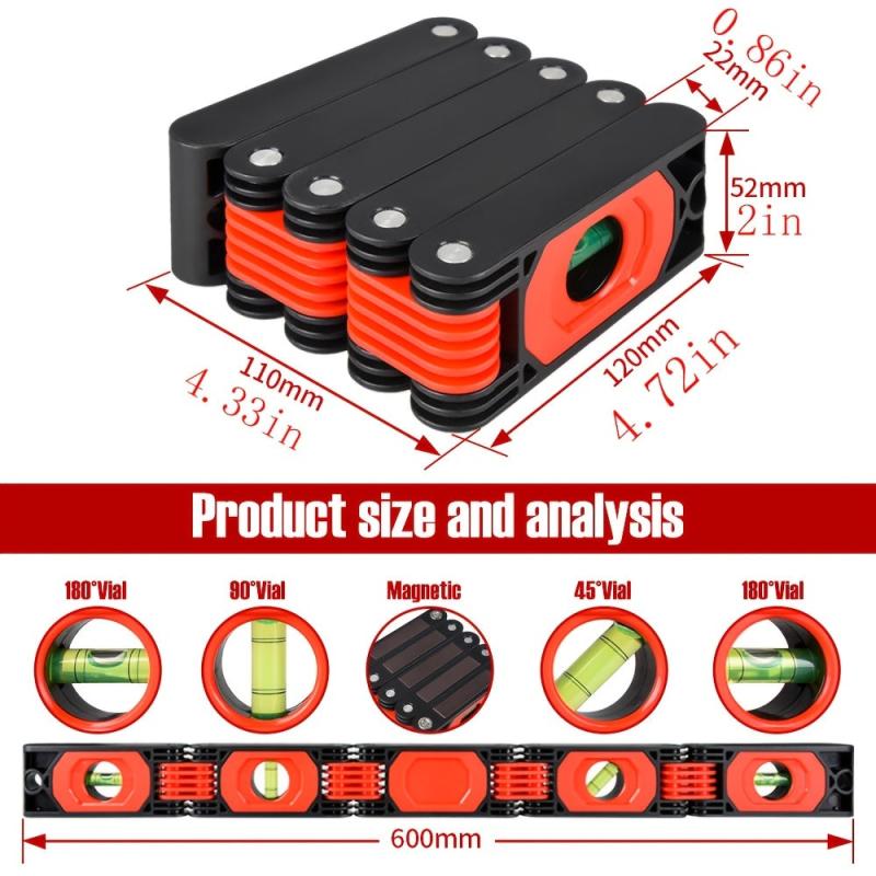 23-Inch Foldable Level Meter Angle Measurement Woodworking Tools