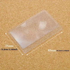 5pcs Credit Card Size 3x Magnifier Reading Magnifier Pocket Magnifier
