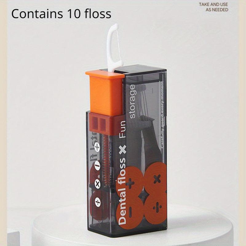 Portable Dental Floss Box Auto Pop-up Storage Box Toothpick Box