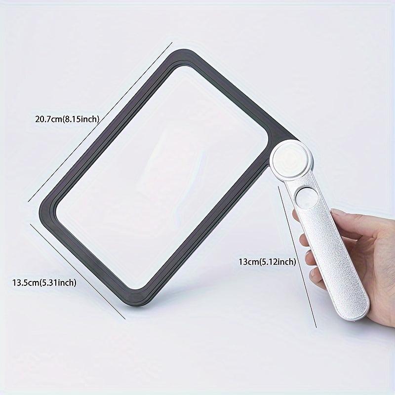 5X Magnifier Foldable Large Rectangular Reading Magnifier for Low Vision Seniors