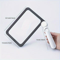 5X Magnifier Foldable Large Rectangular Reading Magnifier for Low Vision Seniors