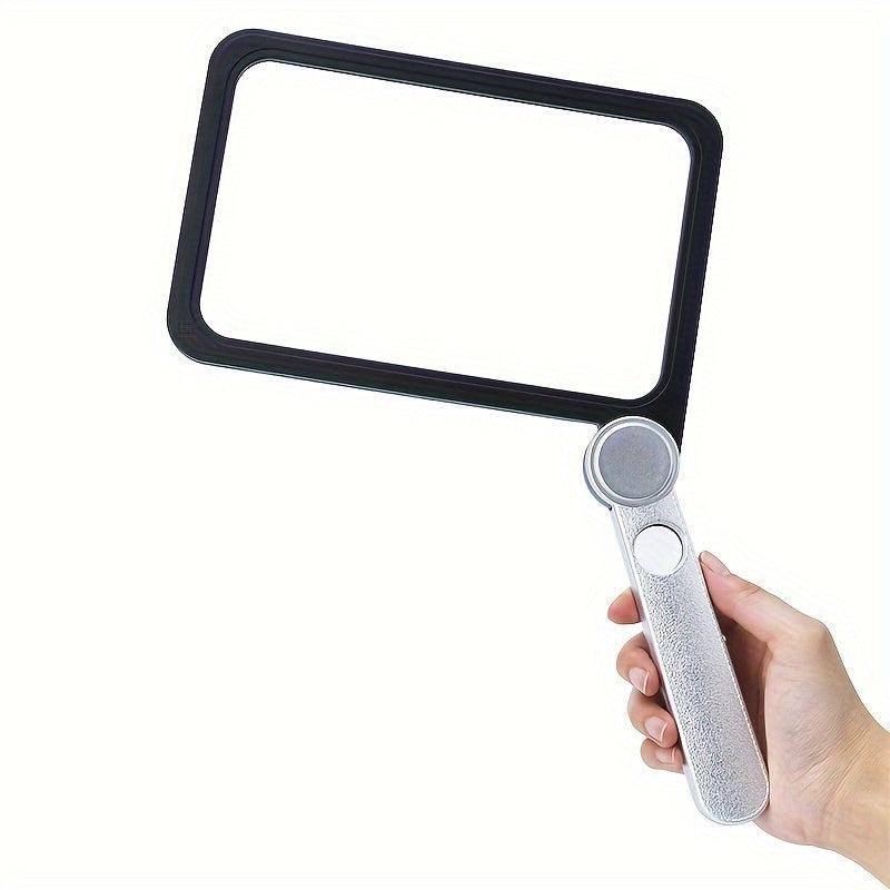 5X Magnifier Foldable Large Rectangular Reading Magnifier for Low Vision Seniors