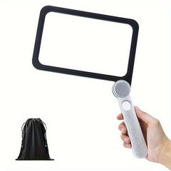 5X Magnifier Foldable Large Rectangular Reading Magnifier for Low Vision Seniors