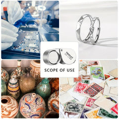 30X Jewelers Eye Magnifying Glass Pocket Jewelry Loupe Mini Folding Magnifier
