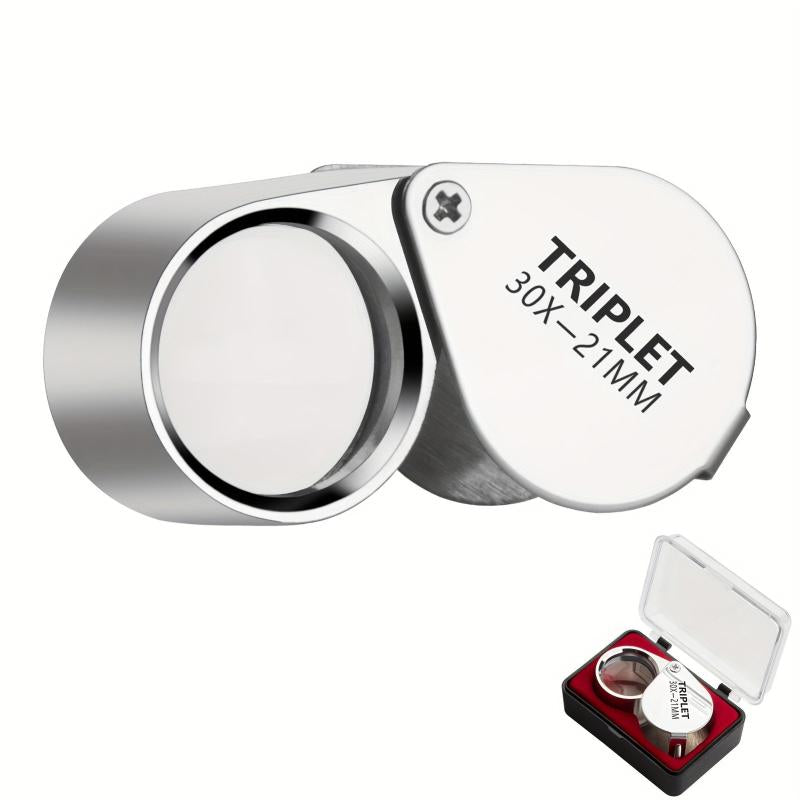 30X Jewelers Eye Magnifying Glass Pocket Jewelry Loupe Mini Folding Magnifier