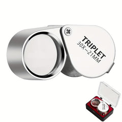 30X Jewelers Eye Magnifying Glass Pocket Jewelry Loupe Mini Folding Magnifier