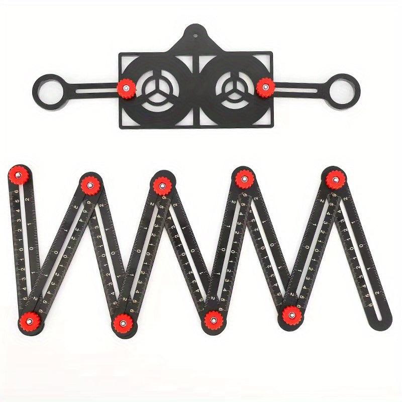 Positioning Angle Ruler Folding Universal Tile Opening Locator Woodworking Ruler