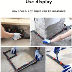 Positioning Angle Ruler Folding Universal Tile Opening Locator Woodworking Ruler