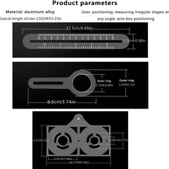 Positioning Angle Ruler Folding Universal Tile Opening Locator Woodworking Ruler